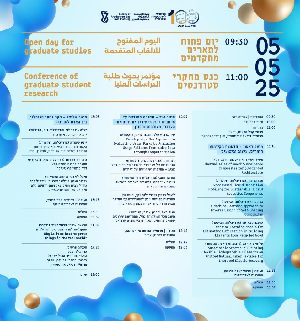 יום פתוח וביכורי מחקר