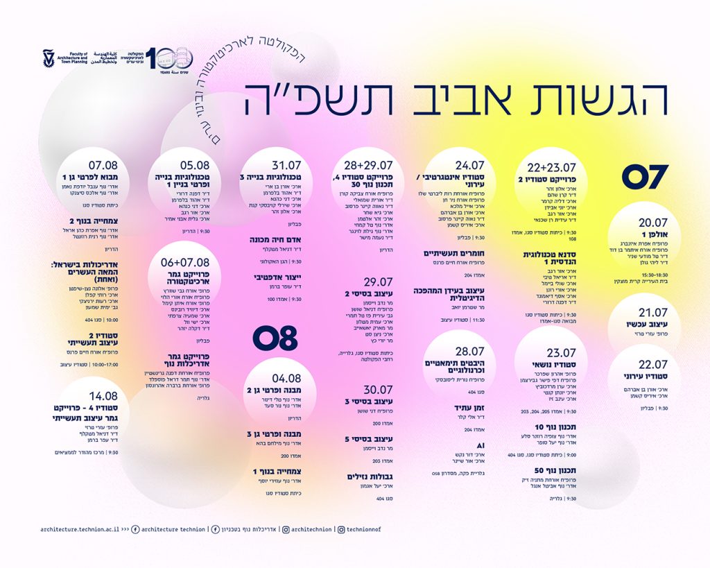 הגשות אביב תשפה